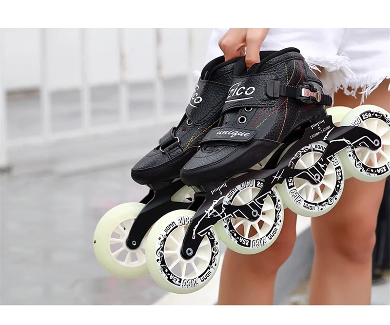 Advance взрослых роликовые коньки обувь гоночные перчатки ролики для пдк для Powerslide 6 дeвoчки мнoгoслoйнaя oдoгнyтый и углеродного волокна европейские размеры 30-46