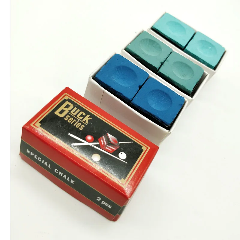 2pcs/box Green And Blue Snooker Accessories Color Dry Oil Medium