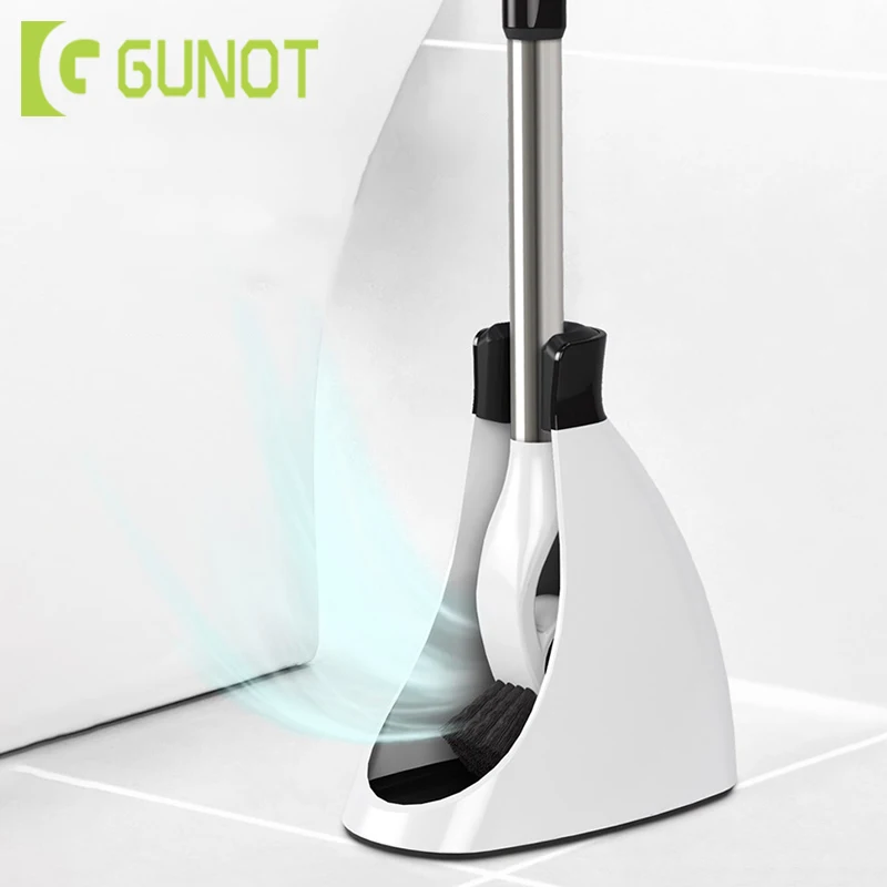 

GUNOT Magnetic Adsorption Toilet Brush Creative Hippocampus Brush Head Stainless Steel Handle Household Bathroom Cleaning Tool