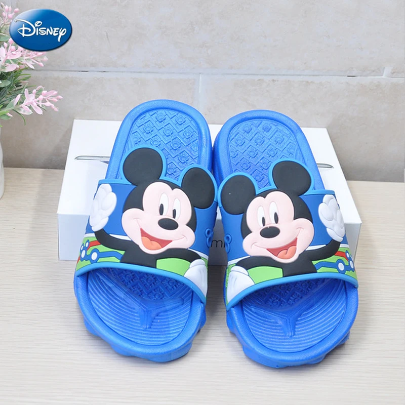 

Disney Cute Big Kids Slippers Girls Boys 2018 New Mickey Cartoon Children Shoes Summer Indoor Sandals Beach Home Shoes