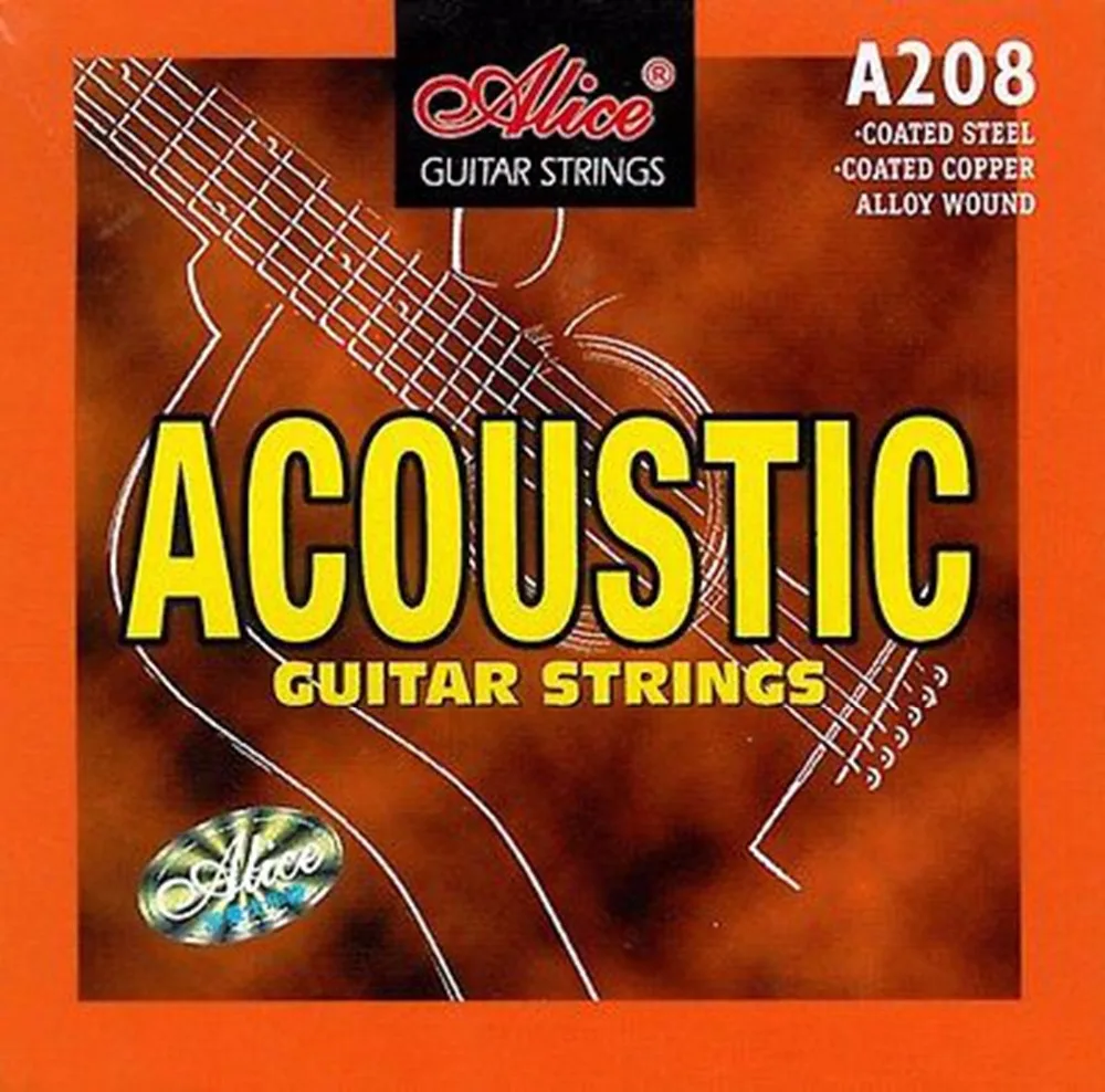 Alice A208 Acoustic Guitar Strings Phosphor Bronze Color Alloy Wound