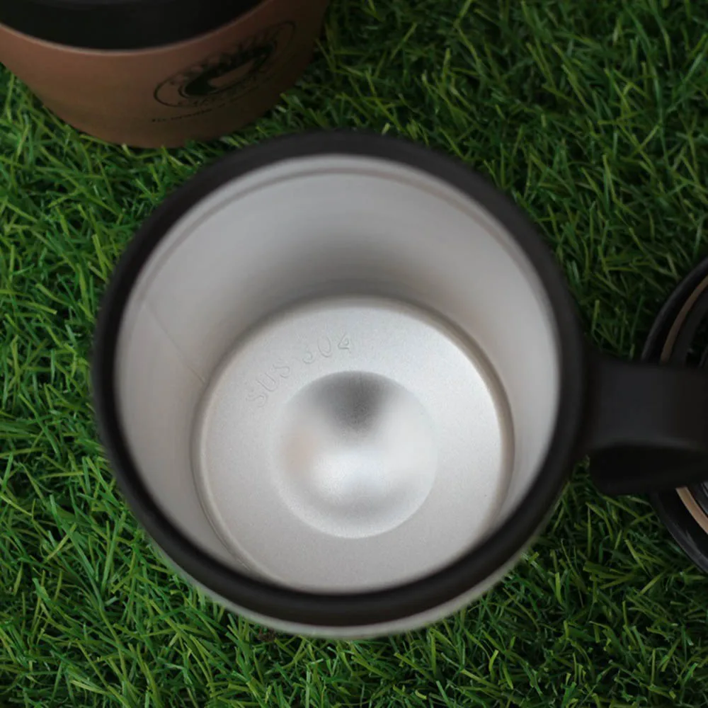 Ручка кофейная кружка из нержавеющей стали термос чашки Термос термобутылка для воды для взрослых бизнес мужской чай портативный Термочашка 330 мл