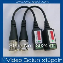 1pair/lot Twisted BNC Video Balun passive Transceivers UTP Balun BNC Cat5 CCTV UTP Video Balun up