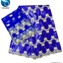 LIULANZHI бассейна ткань Африканская кружевная ткань 2 ярдов ancd 5 ярдов ткань Bazin хлопок getzner парча в Гвинейском стиле 7 ярдов/партия XB79