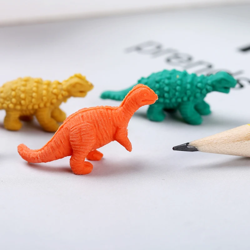 8 шт./компл. творческий ластик-динозавр мини милый резиновый Kawaii студентов канцелярские подарки для детей школьные офисные коррекции