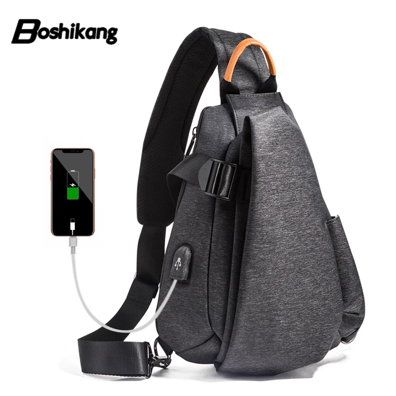 Мужская сумка слинг с USB зарядкой для IPad|mens chest bag|chest bagmen sling bag |