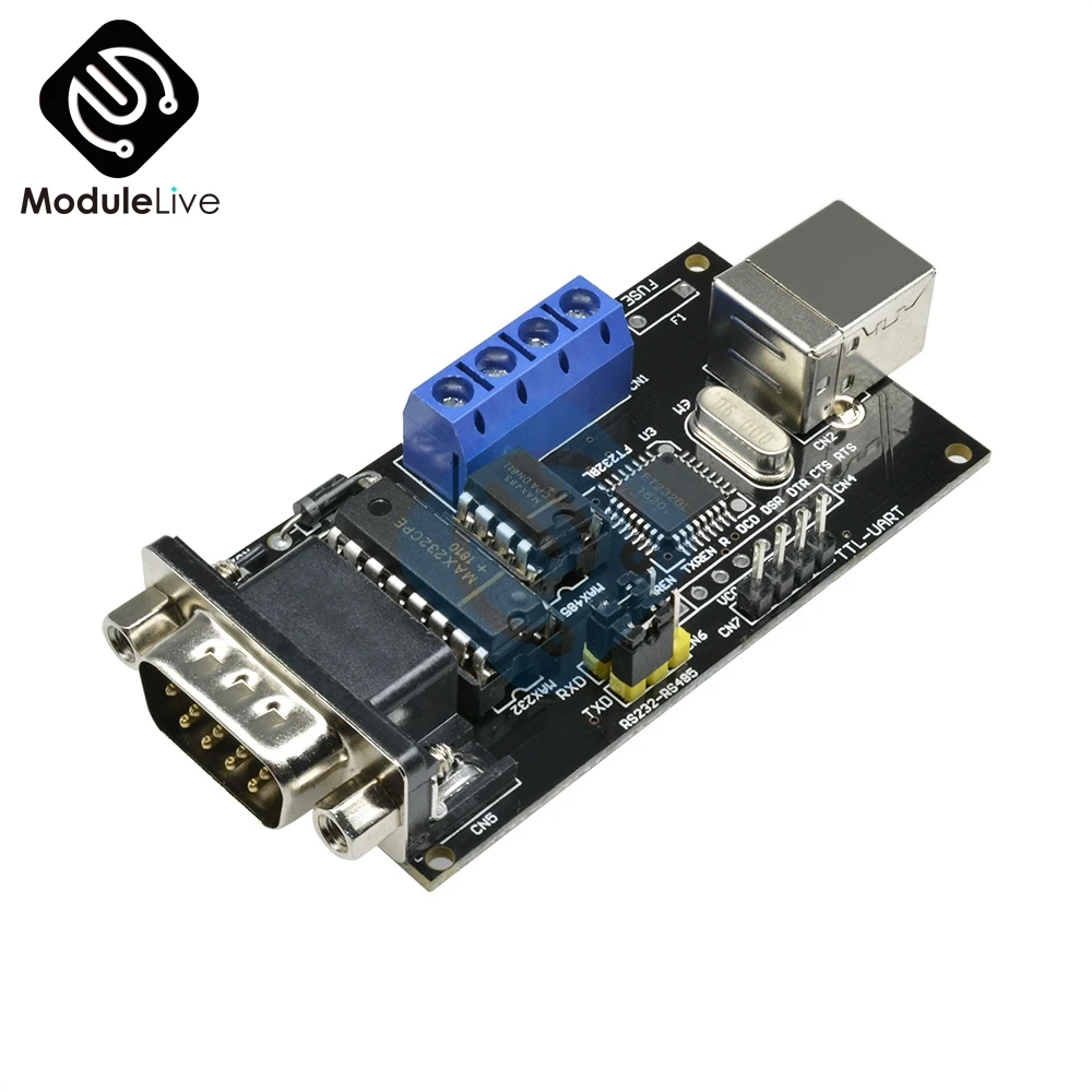 Стандартный USB для последовательного RS232 ttl UART RS485 MAX485 MAX232 DB9 адаптер FTDI FT232BM/BL модуль для Arduino Поддержка Win7/XP