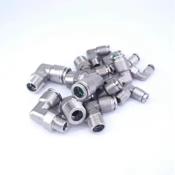 

304 Stainless steel M5,M61/8"BSP 1/4"BSP 3/8"BSP 1/2"BSP 3/4"BSP Tube * BSP Pneumatic Male Elbow Connector Push In Fitting