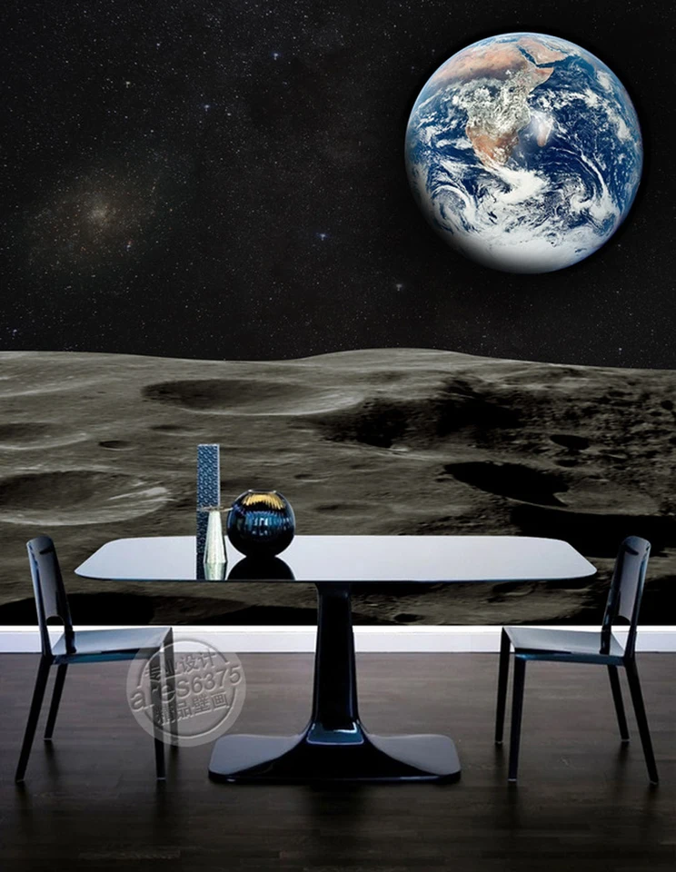 Mural Wallpaper Earth S Night Time Background Fashion Personality Minimalist Aesthetic Landscape Painting Mural Wall Stickers Wallpaper Christmas Wallpaper Wall Stickersticker Code Aliexpress