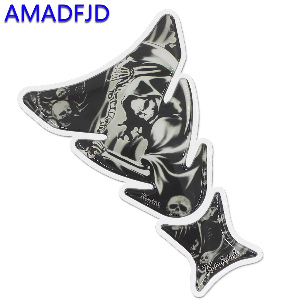 AMADFJD наклейка на мотоцикл Tankpad 3D череп логотип наклейка s на Мотоцикл Танк накладка наклейка для мотокросса для tmax 530 протектор наклейки