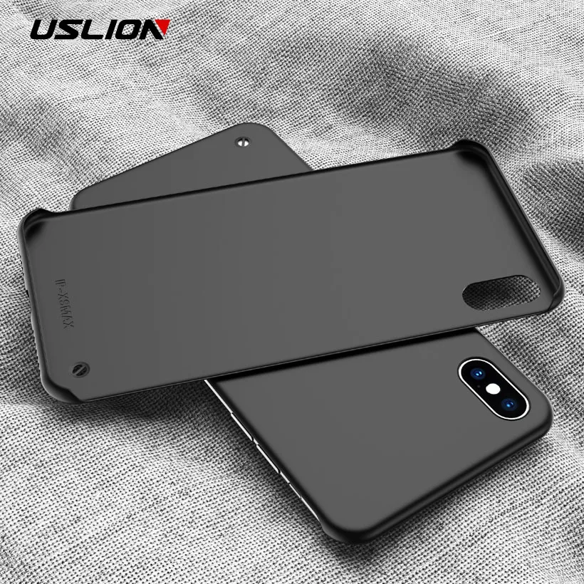 USLION Ультратонкий матовый безрамный чехол для телефона iPhone 11 Pro Max XS XR X 6 6s 7 8 Plus