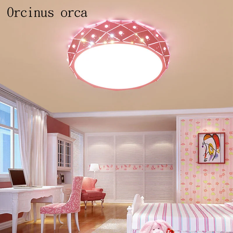 

Simple modern round led ceiling lamp bedroom living room aisle restaurant warm atmosphere ceiling lamp free shipping