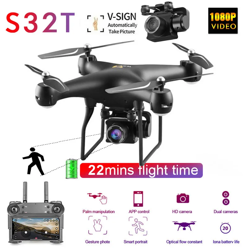 

New Quadcopter Camera Drone with 1080P HD ESC Rotatable Camera WIFI FPV Long Battery Life HD Aerial Photography Aircraft Dron