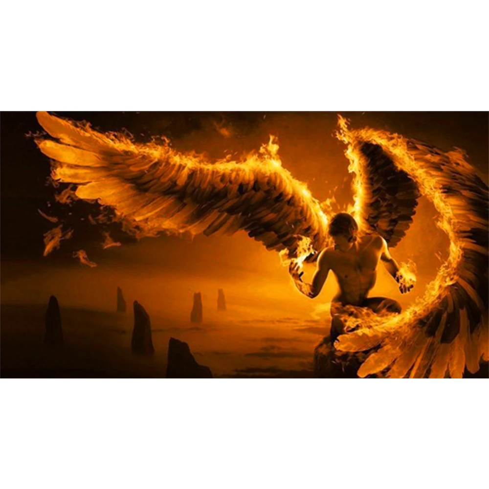 

LI LOYE Wings man Icon 5D DIY Diamond Painting Diamond Mosaic Cross Stitch Diamond Embroidery Home Decor Painting Gift RT433