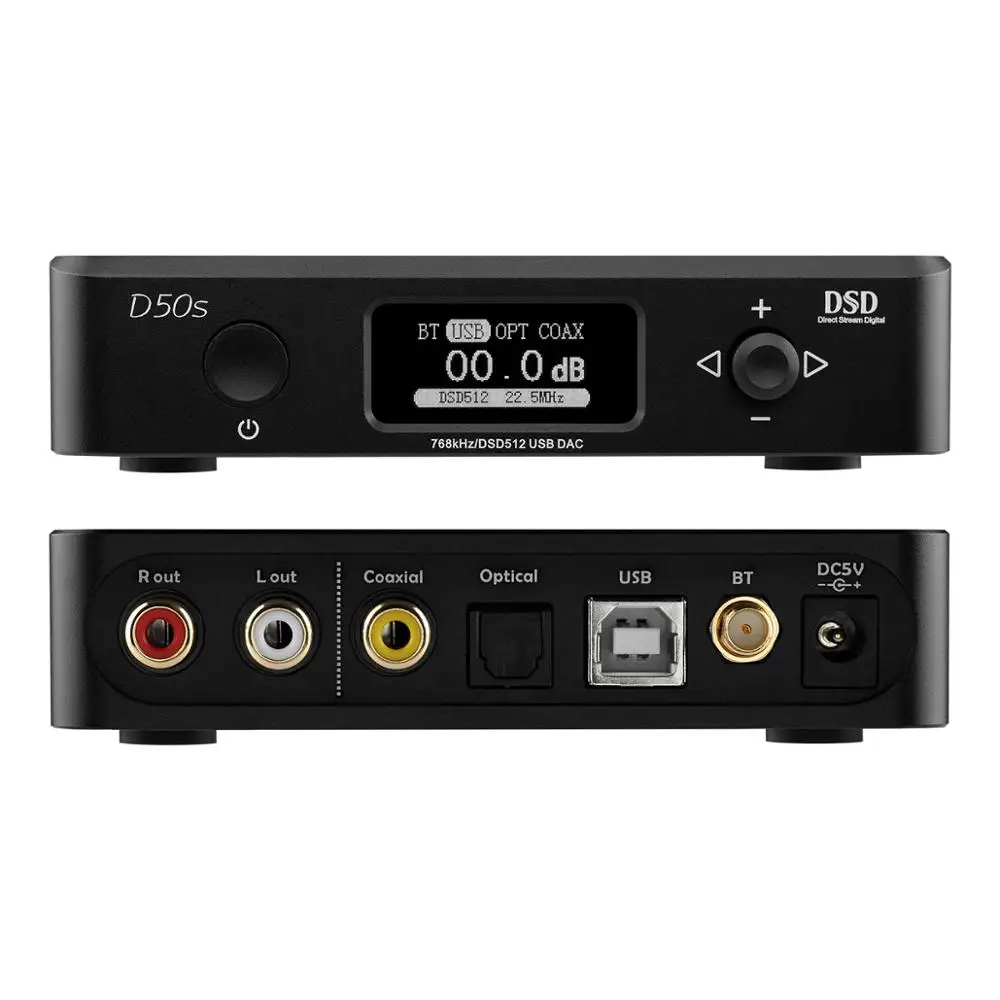 Топ D50s ES9038Q2M* 2 ЦАП Bluetooth 5,0 LDAC DSD512 32 бит/768 кГц Hi-Res аудио HIFI декодер