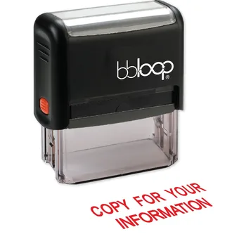 

BBloop "COPY FOR YOUR INFORMATION" Self-Inking Stamp, Rectangular, Laser Engraved, RED