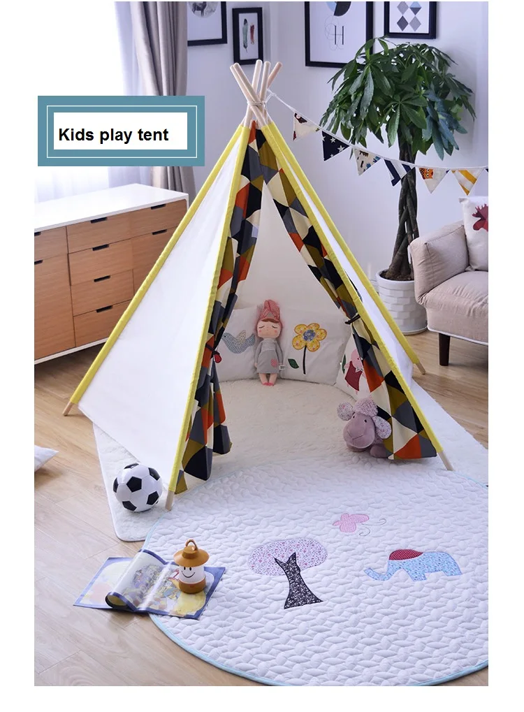 Двор индийский детский тент дети десять дом треугольник детская палатка детский подарок на день рождения Дети Веселая игровая площадка детский дом палатка