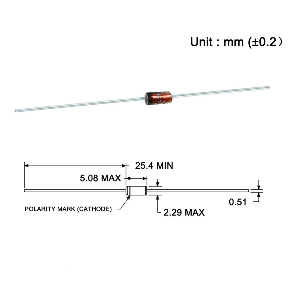 (100 шт.) BZX55C16 BZX55C16V (1N5246B) Диод Зенера 0 5 Вт 16 В DO 35 (DO 204AH) Ватт вольт IN5246B 1N5246|Диоды| |