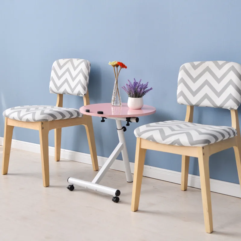 Simple Tea table MDF Coffee table Height adjustable With wheels Round table fashion Living Room Furniture End Tables