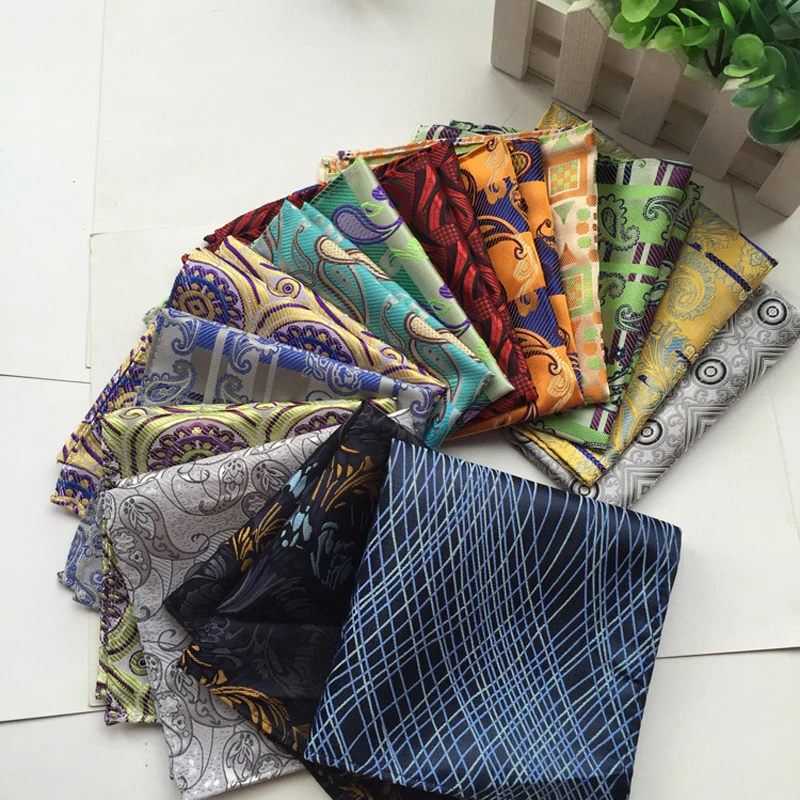 

2018 Factory Fashion Men's Silk Polyester Handkerchifs Luxury Floral Pocket Square Hanky Business Wedding Christmas Chest Towel