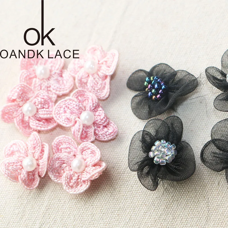 

10PCS Hand-ordered three-dimensional flower cloth with decorative decals DIY accessories clothes, bags, hats, shoes and flowers