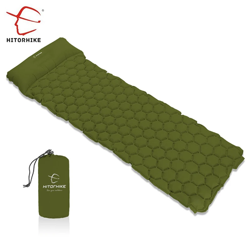 Hitorhike Inflatable Sleeping Pad Camping Mat With Pillow air mattress Cushion Sleeping Bag air sofas inflatable sofa