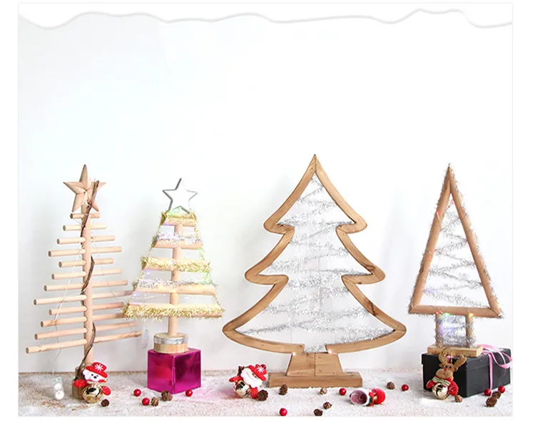 Освещение, Рождественская елка, твердый деревянный Рабочий стол, гостиничная витрина, мягкое украшенное рождественским орнаментом, деревянные звезды, праздничные украшения