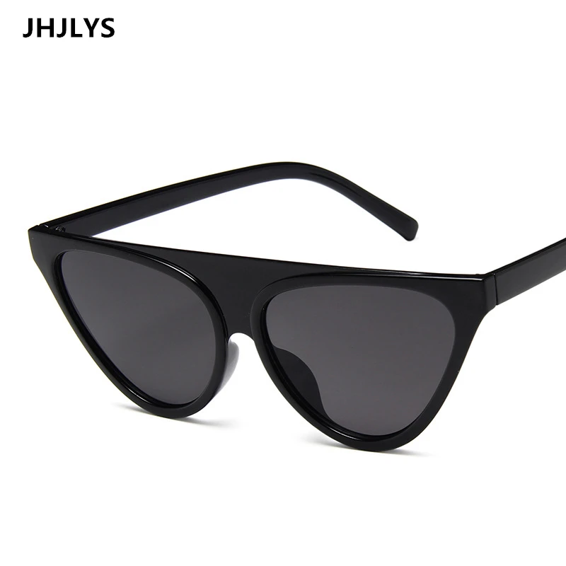 Triangle flat top frame cat eye sunglasses ladies brand 2019 new transparent ocean piece sun glasses women models sexy glasses