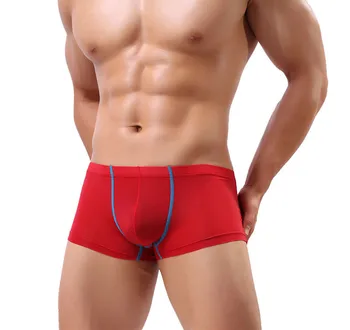 

Sexy Gay Underwear Men Boxers Shorts Slim Ice Silk Underpants Male Breathable Pouch Low Rise Panties Cueca masculina M-XXL