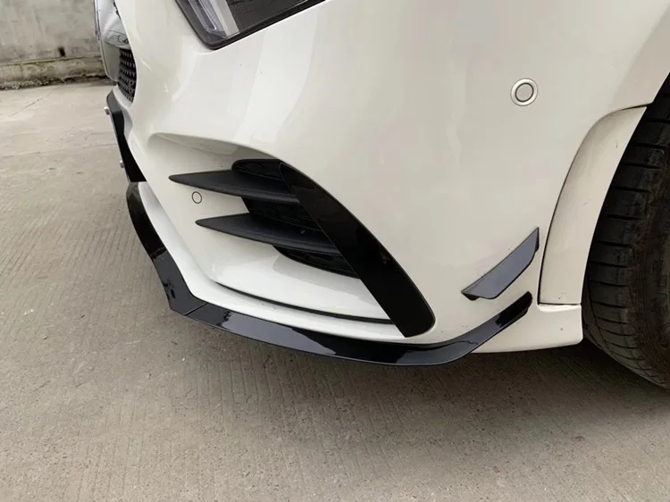 W177 PP передний бампер для Mercedes Benz A Class A220 A200 A35 A45 AMG Splitter Diffuser Fins Body Kit 2019 2020|Обвесы| |