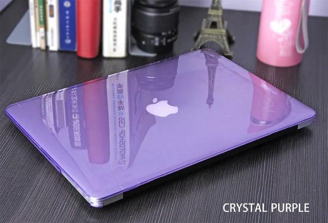 Crystal Purple 50 шт. iCasiber Кристальный Матовый Жесткий Чехол для Apple mac book Air Pro retina 11 12 13 15 сумка для ноутбука для Macbook Air 13 PC чехол - Цвет: Crystal Purple