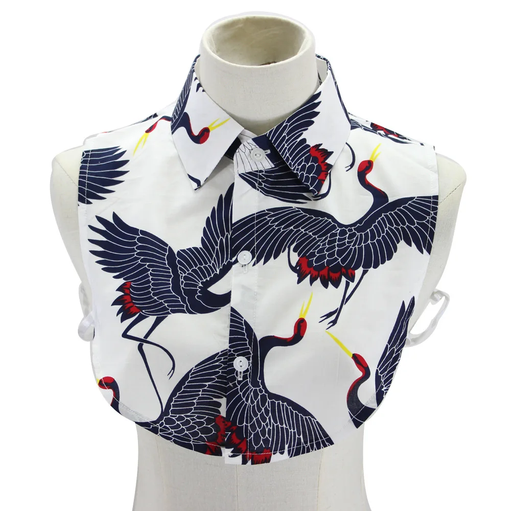 

Detachable Peter Pan Women's Lape Cotton shirt collar sweater bird decorative Lapel Shirt Fake Collar Solid Color Colorful shirt
