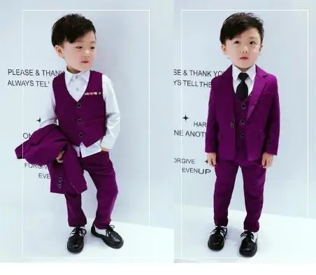 2019 Fromal Kids/Children Formal Boys Wedding/Tuxedo Suits Boy Blazer Suit Perform Dress Costume Infants 3 pcs dress | Мать и ребенок