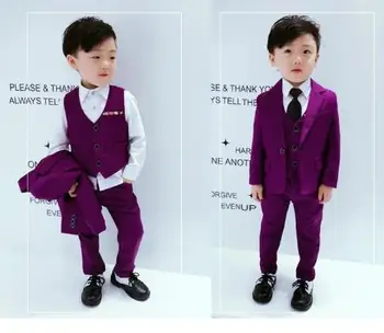 

2019 Fromal Kids/Children Formal Boys Wedding/Tuxedo Suits Boy Blazer Suit Perform Dress Costume Infants Blazer 3 pcs Boy dress