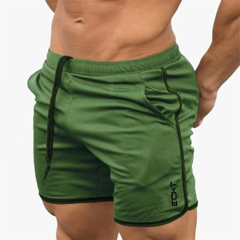 Мужские повседневные летние новые модные брендовые мужские шорты для тренажерного зала, шорты для фитнеса, бодибилдинга, Пляжные штаны, эластичные облегающие шорты