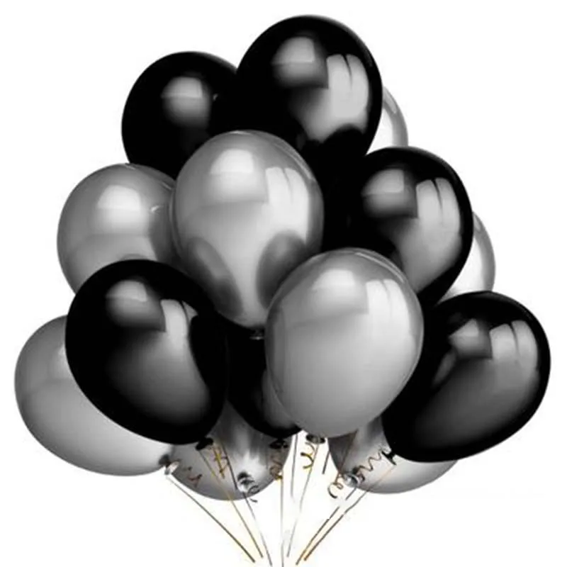 1 комплект 12 дюймов золотой и черный латексный шарик для дня рождения детский душ Выпускной взрослая церемония День рождения Праздничный Декор - Цвет: Style 4