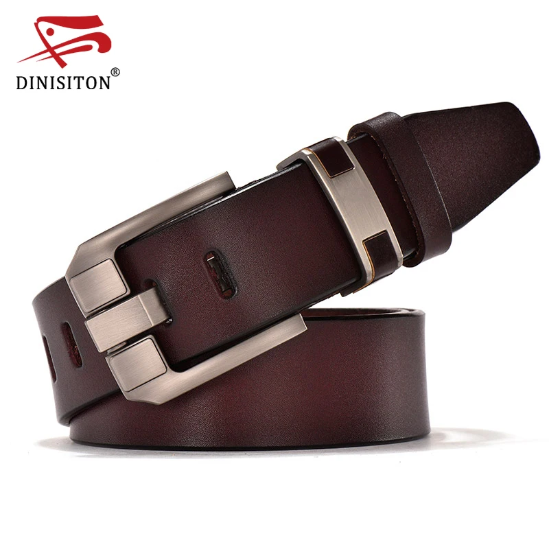 

DINISITON Vintage Belts Genuine Leather For Men Good Quality Cowhide Male Pin Buckle Big Size Strap Waistband For Men JY006