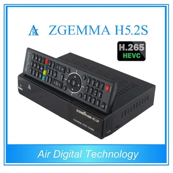 

5 pcs/lot zgemma h5.2s twin tuner dvb s2/s satellite tv receiver with h.265 decoding