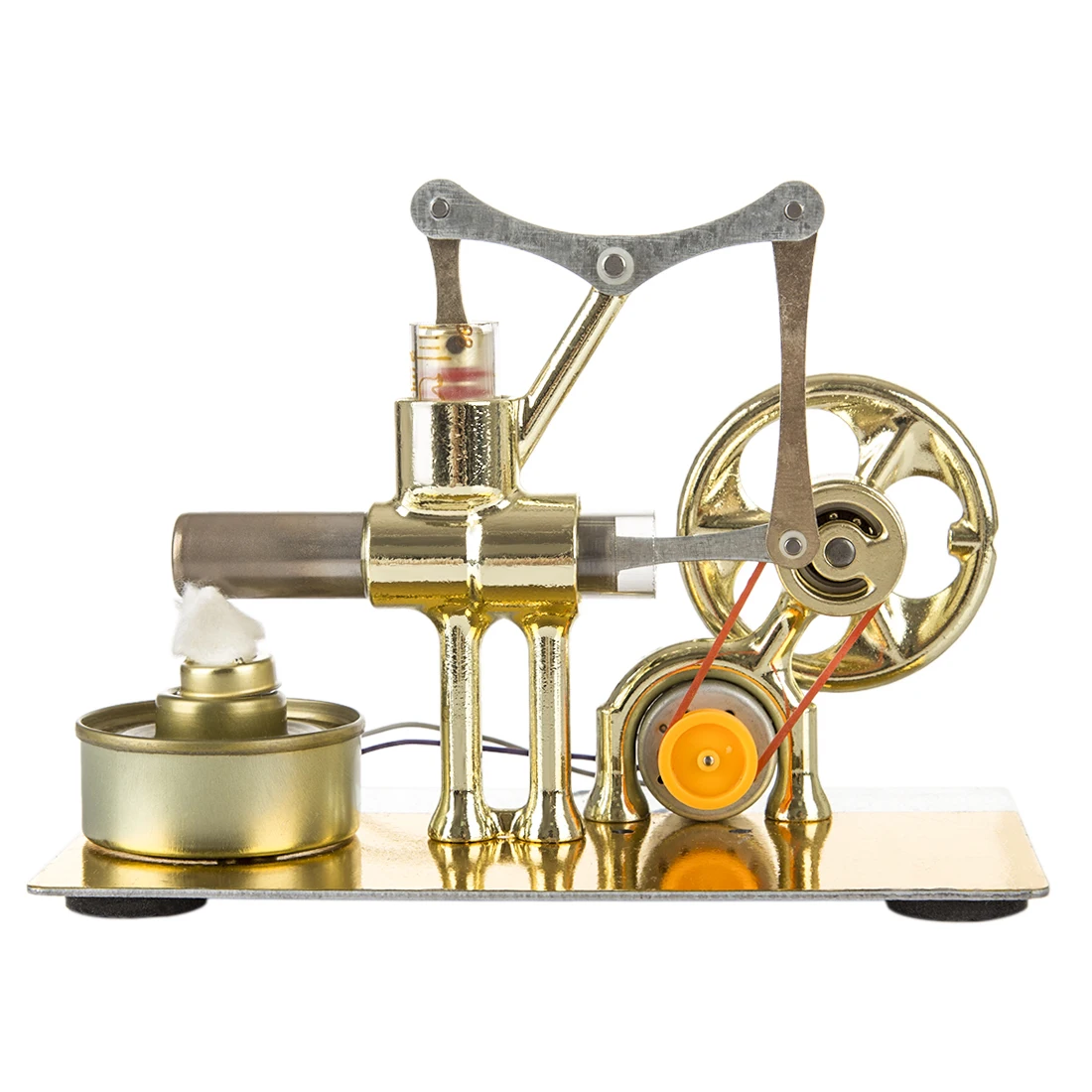 Excellent Performance Single Cylinder Balance Stirling Engine Model Science Experiment Kit With All-metal Base Long Time Running