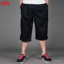 Overisized шорты мужские среднего возраста Спортивные укороченные брюки свободные прямые Большие размеры хлопок шорты для среднего возраста