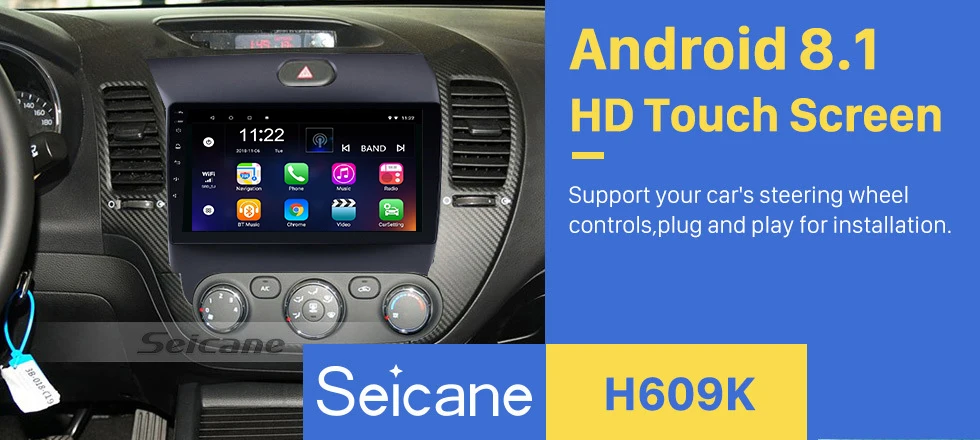 Cheap Seicane 2Din HD Android 6.0/7.1/8.1 9" GPS Car Autoradio Head Unit For KIA K3 CERATO FORTE 2013 2014 2015 2016 Multimedia Player 1