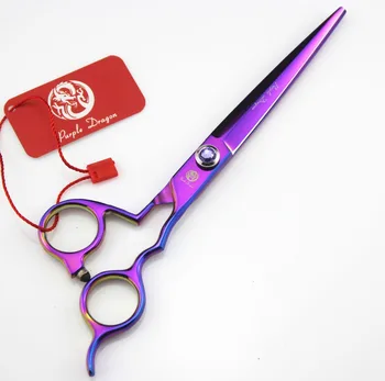 

TOPPEST 7.0 in. Purple Hairdressing Scissors With Bag Japan 440C 62HRC Home &amp Salon Dogs Cats Pet Cutting Shears Hair Scissor