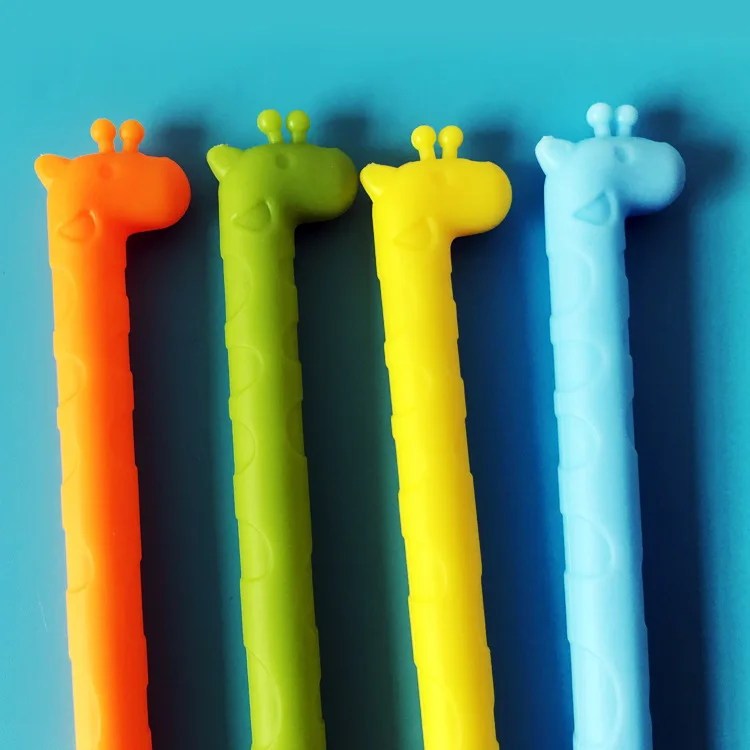 

2pcs/lot Novelty Lovely 3D Giraffe Colorful Gel Pen Creative Stationery Office Supplies School Chancery For Students