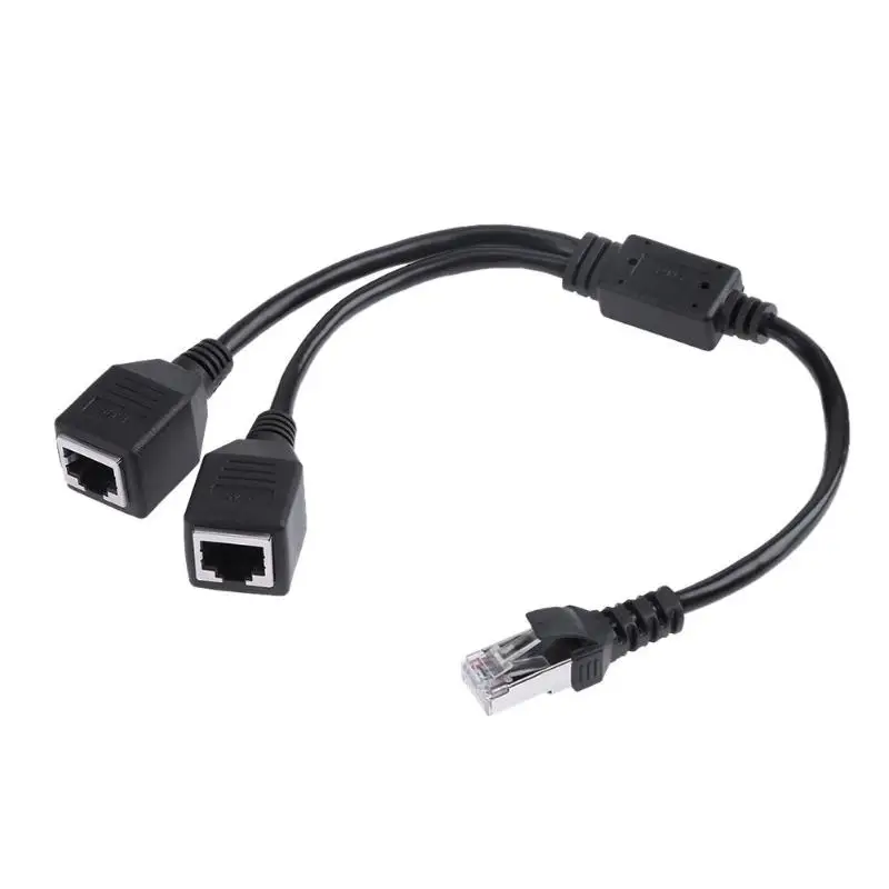 

RJ45 Male to 2 Female Splitter DSL LAN Network Ethernet Adapter Cable