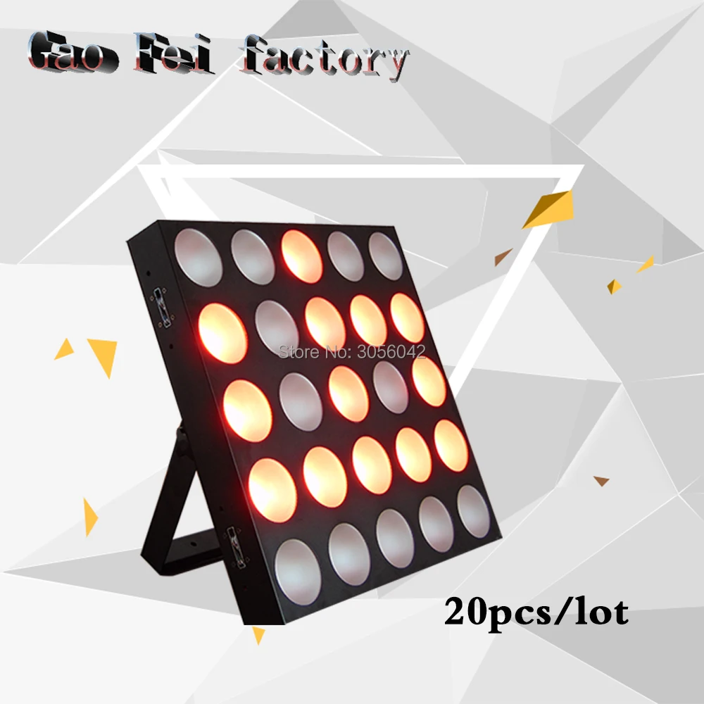 

led stage light dmx control 25x10w led dot matrix 5x5 led matrix par light (20pcs/lot)