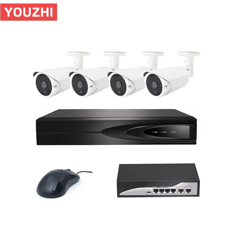 

Good Night vision 3mp poe switch nvr cctv system 3 maga pixel camera cctv kit