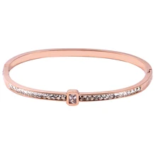 Высокого качества элегантные со стразами Dropshipped Для женщин Нержавеющая сталь простой браслет хрустальные подвески браслет Для женщин Свадебные украшения