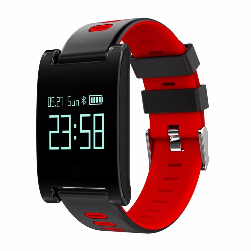 

Plus Red OLED Sport Smart Watch Sleep Heart rate monitor Sports Smartband Bluetooth Wireless Bracelet Wristband For Android iOS