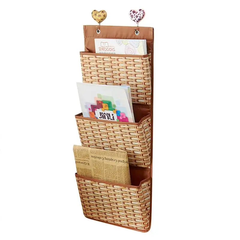 3 Pockets File Hanging Organizer Storage Organizer Wall Mount Pocket