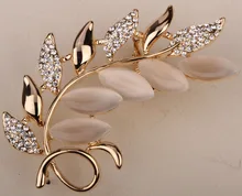 Leaf right ear wrap clip cuff earrings gold silver color australian crystal jewelry for women SC12 wholesale dropshipping